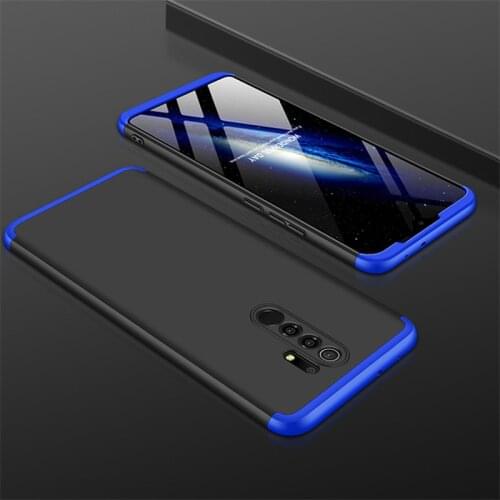 3 IN 1 Case For Xiaomi Redmi 9 Case 6.53" 360 Full Protection Case Shockprrof Matte Phone Cover for Xiomi Redmi 9 Prime Redmi9