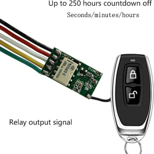 433MHz remote control and receiving kit 12V LED light wireless remote switch relay output control remote switch