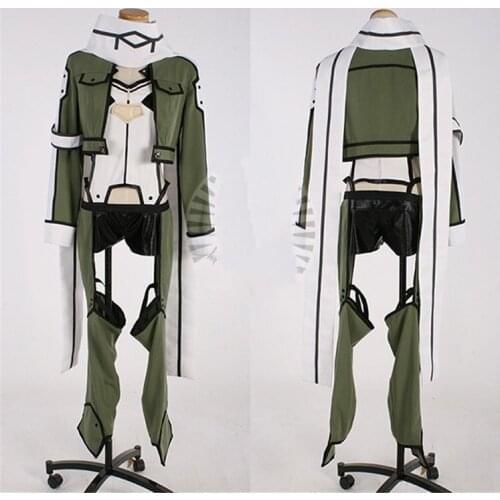 Anime Sword Art Online Cosplay Costume Asada Shino Fighting Uniforms Sinon Cosplay Costume Full sets