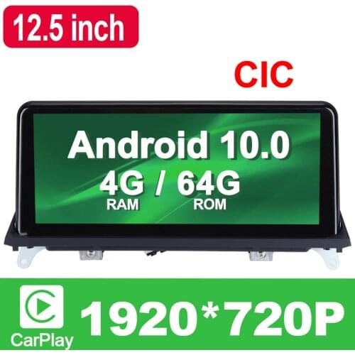 10.25 inch 4G RAM 8 Core Android 10.0 System Car GPS Navigation Media Stereo Radio For BMW X5 E70 X6 E71 2011- 2014 CIC System