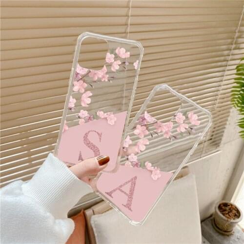 Letter Initial Custom Name Cases For Samsung Galaxy A22 A51 A52 A50 A21s A32 A30S A50s A70 A71 A72 A40 A31 A20e A12 A10 Fundas