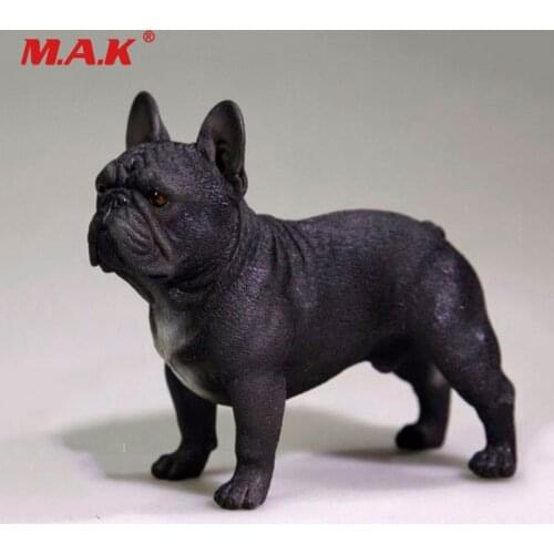 Black 1/6 Simulation Resin French Bulldog Dog Puppy Pet Animal F 12" Toys
