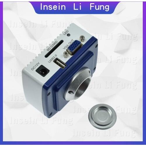 Full HD 1080P 1/3-inch Sensor VGA Industrial Camera Electronic Video Microscope C-Mount Magnifier SD Card Storage