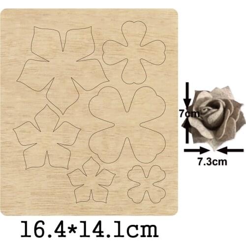 Handmade Flower Cutting Wood Dies 2021 New Fake Floral Craft Wooden Die Suitable for Common Die Cutting Machines on the Market