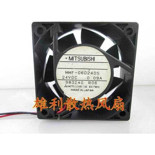 Melco MMF-06D24DS DC 24V 0.09A 60x60x25mm 2-Wire Server Cooling Fan