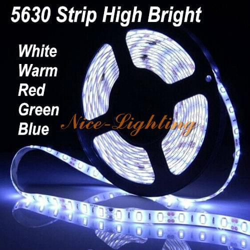 20m SMD 5630 Led Strip 60 LED/m White/Warm White/Red/Green/Blue Light Stripe DC 12V 300 LED Flexible Light Ribbon