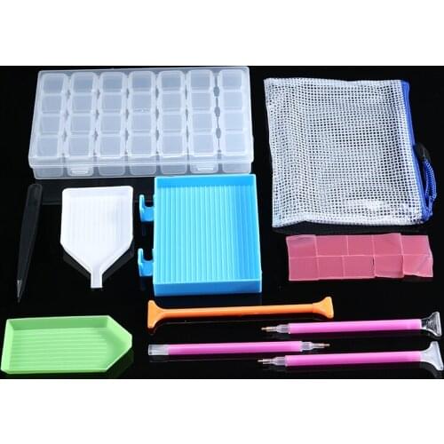 20pcs Practical 5D Diamond Painting Storage Box Pen Embroidery Cross Stitch Tool Kit Accessories For Handmade Painting Craft