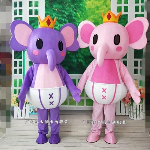 Adult Unisex Mascot Costume Popular Elephant Mascot Costumes Cosplay For Halloween Christmas Party