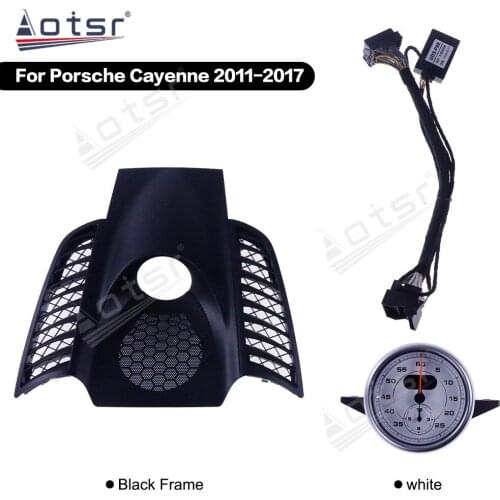 For Porsche Cayenne 2011-2017 Car Dashboard Central Console Cover Electronic Clock Stopwatch Time Electronic Meter Accessiona