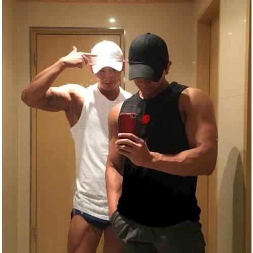 New Fitness Brand Fashion Workout Gym Mesh Tank Top Men Musculation Clothing Bodybuilding Singlets Sleeveless Quick Dry Vest