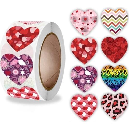 Valentines Day Heart-shaped Love Sticker Gift Wedding Commercial Decoration Birthday Party Handmade Label Decoration