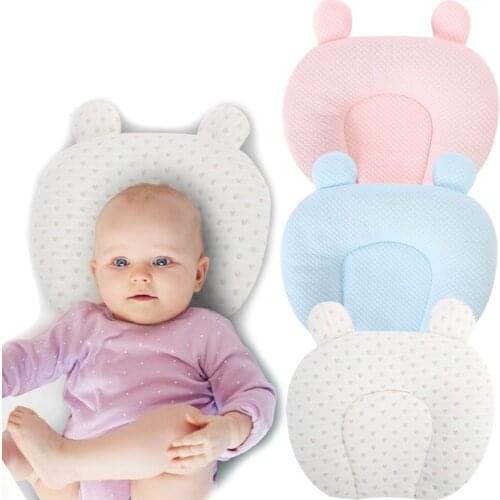Breathable Stereotypes Anti-head Baby Protective Pillow 100% Cotton Latex Pillow Newborn 0-1year Old Toddler Head Shaping Pillow