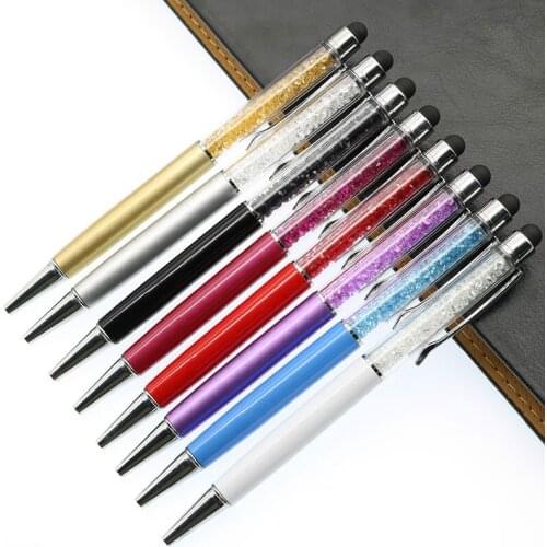 Hot Sale 1pcs Crystal Ballpoint Pen Multifunction Touch Gel Ink Pen Roller Ball Pen Stationery Ball-Point 0.5mm Drop Shipping