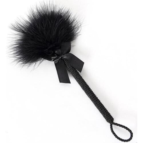 Sexy costumes hot women wands Accessories short black feather rod cosplay play sex products costumes
