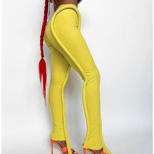 CHRONSTYLE 3D Striped Patchwork Fashion Women Leggings Pants Trouser 2021 Stylish Women High Waist Bodycon Long Pants Streetwear