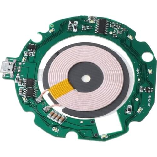 10W Qi Standard Fast Wireless Charger PCBA Circuit Board Transmitter Module with Coil DIY for Smart Cellphones Accessories