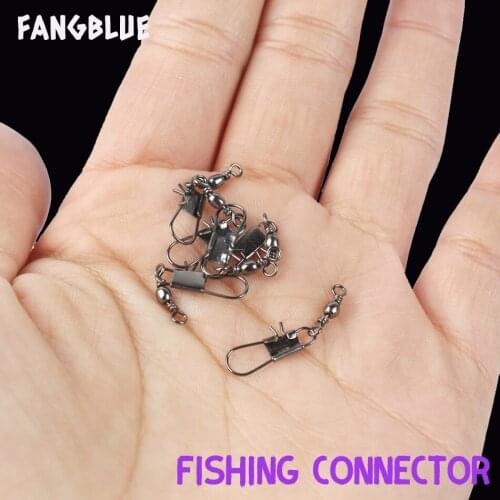 30pcs Fishing Swivels Fishing Connector Nice Snap Sea Fishing Lure Tackles Alloy Fishing Gear Connector Carp Fishing Accessories
