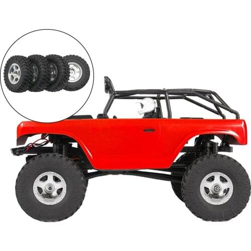 4x 1/24 RC Hub Wheel Rim &Tires for Axial SCX24 AXI00002 SCX24 AXI00001 RC