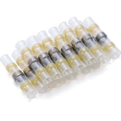 50/100Pcs Waterproof Solder Seal Sleeve Heat Shrinkable Wire Connectors Solder Butt Kit Wire Electrical Splice Seal Terminal