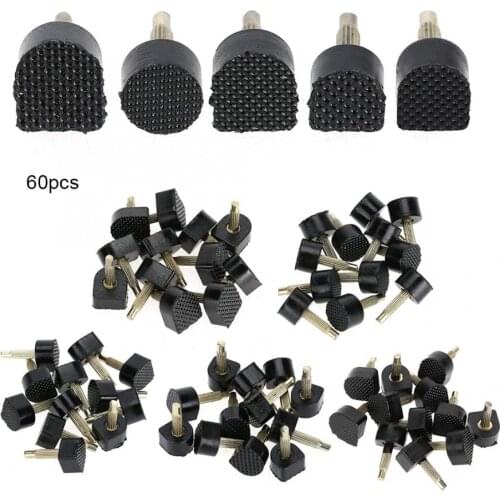 60PCs/set (5 Different Size) High Heel Stoppers Women Shoe Repair Tips Taps Dowel Lifts Replacement For High Heel Tips Taps Safe
