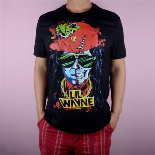 7 designs Street Fashion HIP HOP Rapper singer Lil Wayne Customize shirt fitness 100%Cotton Skateboard camiseta hipster