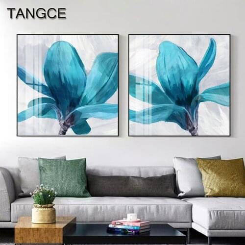 Abstract Watercolor Flower Painting Canvas Art Nordic Poster Print Big Wall Pictures Dining Room Decoration Wall Posters Decor