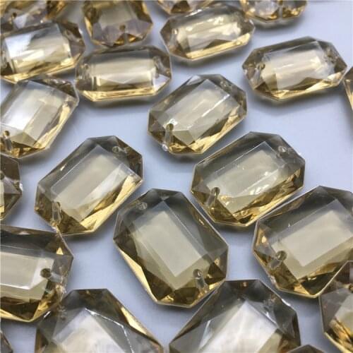 Ornament Accessories 18x25mm Rectangular Curtain Accessories Lace Beads Christmas Lighting beads for jewelry making