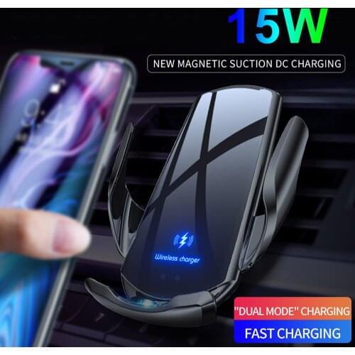 Automatic 15W Fast Car Wireless Charger Magnetic USB Infrared Sensor Phone Holder for Samsung S20 S10 iPhone 12 Pro 11 XS XR X 8