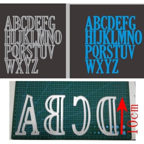 10cm 4inches Large Alphabets A to Z Whole set Metal Cutting Dies Stencil Scrapbook Album Embossing For Gift Card Making