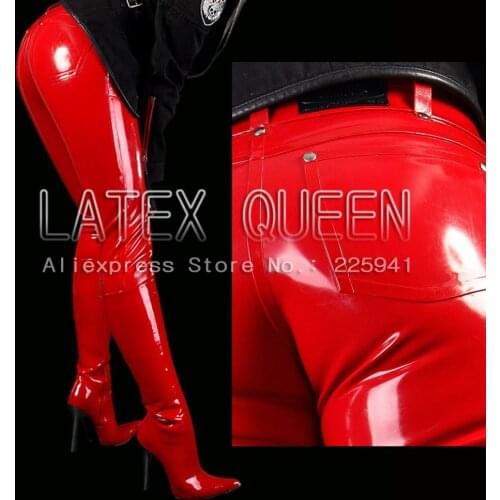 Adult rubber long pants LATEX JEANS