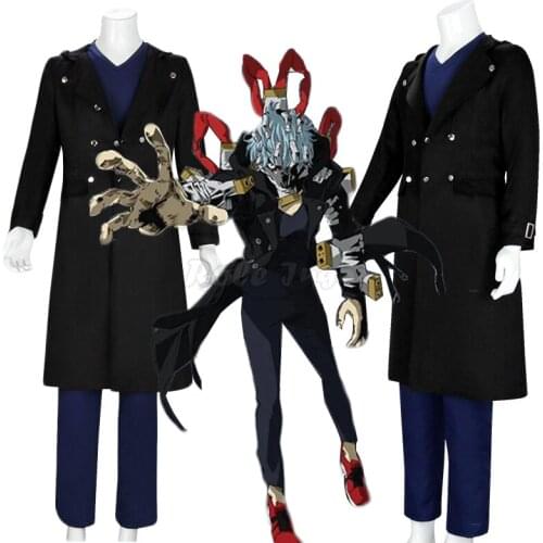 Anime Cosplay Boku no/My Hero Academia Shigaraki Tomura Black Trench + Pant Sets Men Halloween Carnival Show Costume C179M251