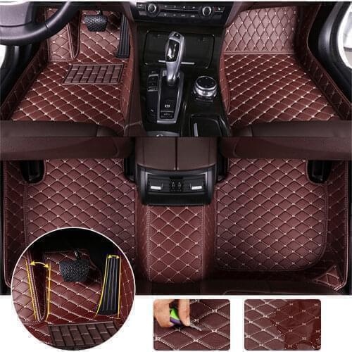 Leather Car Floor Mats Fit 98% Car Model For SKODA Superb Fabia Octavia Rapid Yeti Combi Combi Accessories Foot Mats