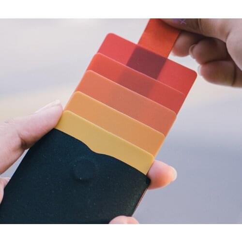 DAX V2 Card Holder Mini Slim Portable Multi-card Position Cover Pulled Men Women Wallet Gradient Color 5 Cards Money Purse