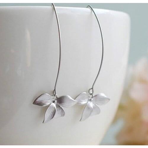 Fashion 925 Sterling Silver Floral Pendant Necklace engagement Anniversary Gift Earrings
