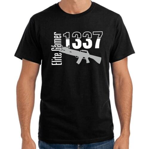 New Fashion Brand Clothing Fashion Tees Elite Gamer 1337 Gaming Gamer T shirt company Mens Tops Cool O Neck T-Shirt