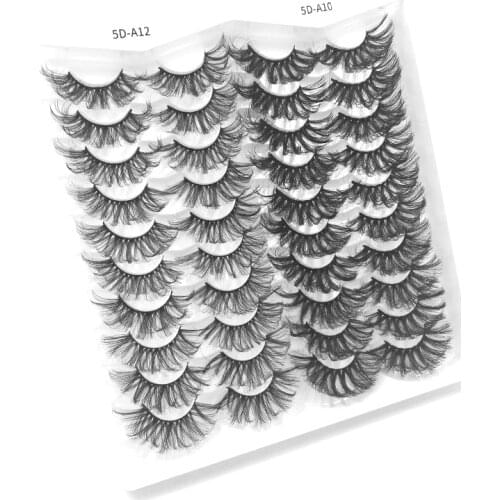 NEW 200Pairs Fluffy 25mm Lashes Mink Eyelash extension Cruelty Free Eyelashes Messy Natural Long Thick False Eyelashes Extension