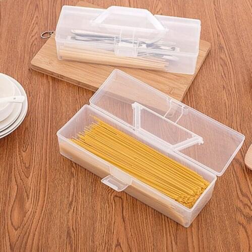 Plastic noodle storage box Kitchen refrigerator food preservation box Tool storage box Bread spaghetti storage box