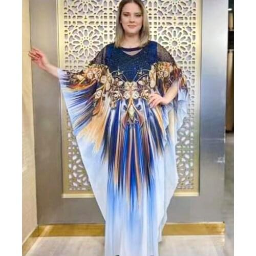 African Print Dresses For Women Dashiki Two Piece Set Caftan Marocain Evening Gowns Kaftan Chiffon Maxi Dress Plus Size Boubou