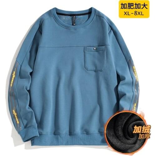 Size 8XL 7XL 6XL Mens Winter Thick Fleece T-Shirt Warm Pullovers Male Oversized T Shirt Fashion Printed camisetas hombr