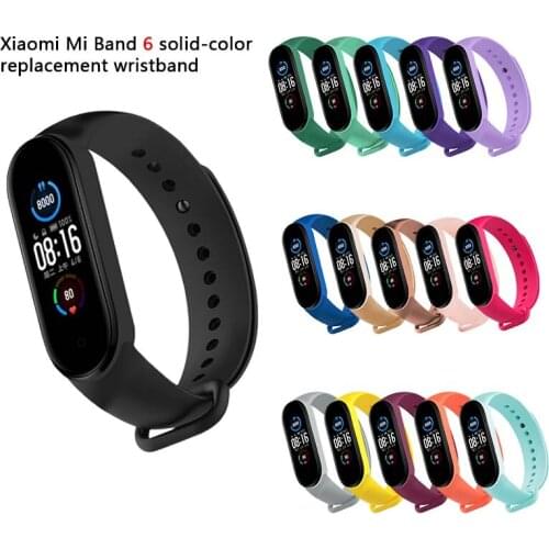 Strap For Xiaomi Mi Band 6 Silicone Wristband Bracelet Replacement For Xiaomi Band 6 MiBand 6 Wrist Color Soft Strap