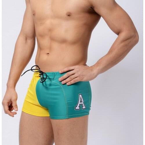 SD359 Patchwork color men swimwear bikinis summer board swimming trunk shorts pool men swimwear spa bathing suits
