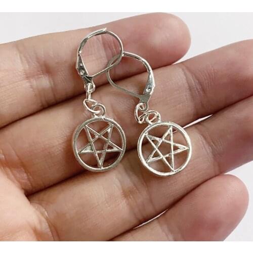 Pentagram Earrings,Wiccan Jewellery, Pentacle Earrings, Pagan Jewelry, Wicca Earrings, Witch Jewellery, Gothic Jewellery
