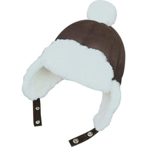 Baby Boys Girls Hat Kids Children Ear Flap Muff Winter Warm Plush Cotton Cap thickening plush cap kids beanies