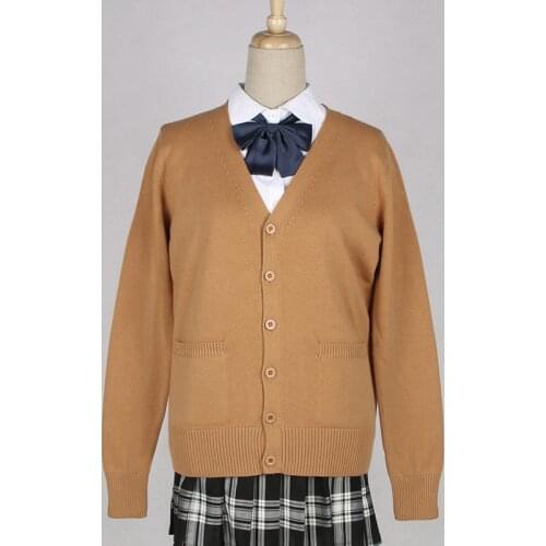 School JK Uniform Sweater Coat Anime Cosplay Costumes Cardigan Outerwear Sweater 17 Colors Long-sleeved Knitting Coat For Girls