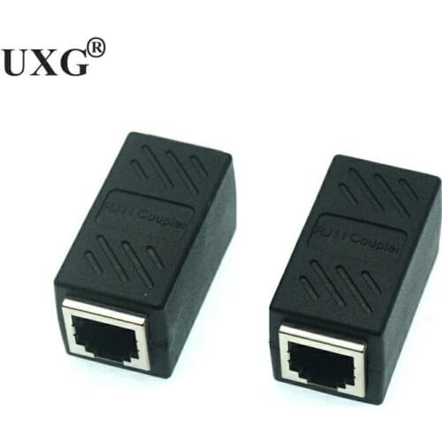 RJ11 6P6C 6P4C 6P2C Female To Female PCB 1 to 2 Splitter Connection Telephone Extension Cable Coupter C LAN connector