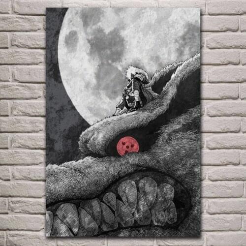 Uchiha madara kyubi anime fan art fabric poster living room home wall decorative canvas silk art print KJ253