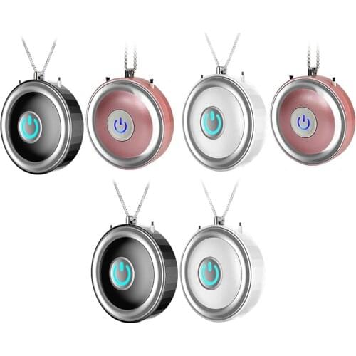 2 Pcs Necklace Air Purifier, Home Hanging Neck Type Car Oxygen Bar At Any Time Negative Ion Air Purifier