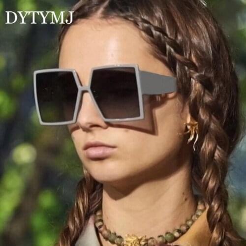 DYTYMJ Oversized Square Sunglasses Women 2021 Luxury Designer Sunglasses Womens Gradient Shades Glasses Lentes De Sol Mujer 2021