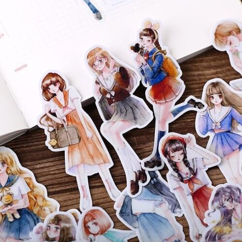 19pcs Anime girl stickers/Scrapbooking Stickers /Decorative Sticker /DIY Craft Photo Albums
