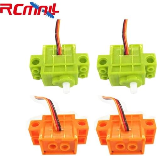 4Pcs Geekservo 360 degree Rotation Programmable Servo Motor for Lego Microbit Micro:bit Raspberry,For DIY RC Robot Smart Car